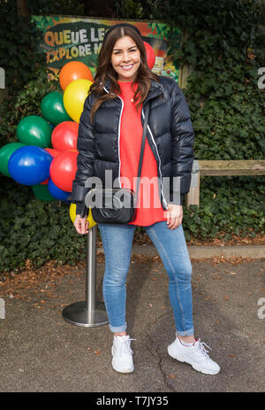 Celebrity arrivals for WONDER PARK @ Chessington World of Adventures Resort  Featuring: Imogen Thomas Where: Surrey, United Kingdom When: 06 Apr 2019 Credit: Phil Lewis/WENN.com Stock Photo