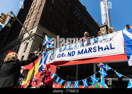 2019 New York City Tartan Day Parade held on 6th Avenue  Featuring: Billy Connolly, Pamela Stephenson Where: New York City, New York, United States When: 06 Apr 2019 Credit: Stefan Jeremiah/WENN.com Stock Photo