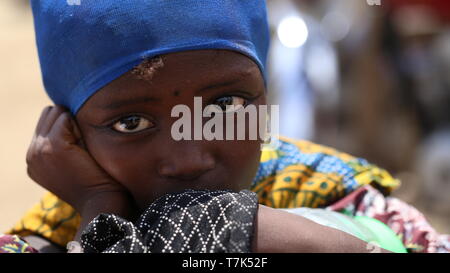 Refugees from differents countries in West Africa Stock Photo