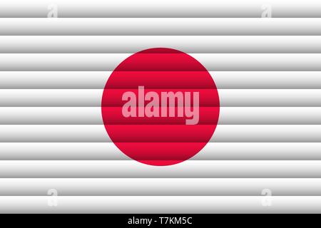 National Flag of Japan. For Independence Day. Vector Illustration. Stock Vector