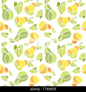 Seamless pear pattern Stock Vector
