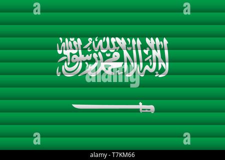 National Flag of Saudi Arabia. For Independence Day. Vector Illustration. Stock Vector