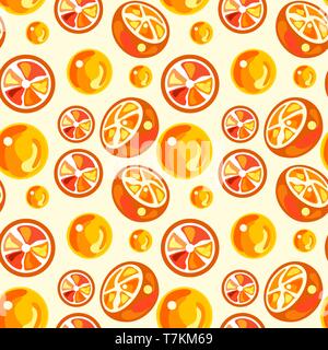Seamless pattern of oranges Stock Vector