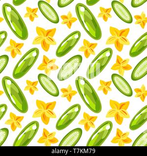 Seamless pattern of cucumbers Stock Vector