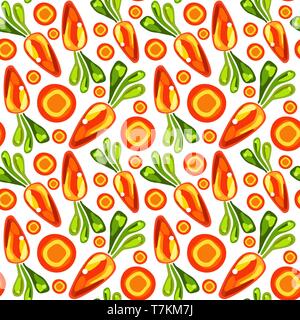 Seamless pattern of carrots Stock Vector