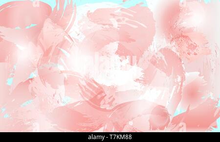 Soft splash pastel background in rose tints. Abstract vector design element for web, banner, poster Stock Vector