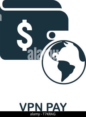 Vpn Pay icon. Creative element design from icons collection. Pixel perfect Vpn Pay icon for web design, apps, software, print usage. Stock Vector