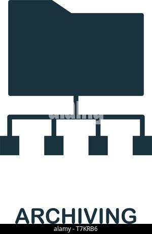 Archiving icon. Creative element design from icons collection. Pixel perfect Archiving icon for web design, apps, software, print usage. Stock Vector