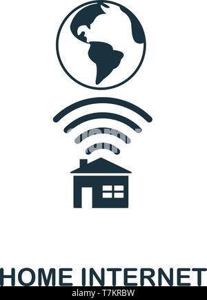 Home Internet icon. Creative element design from icons collection. Pixel perfect Home Internet icon for web design, apps, software, print usage. Stock Vector