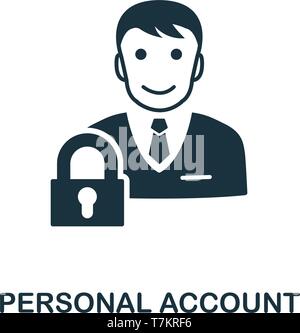Personal Account icon. Creative element design from icons collection. Pixel perfect Personal Account icon for web design, apps, software, print usage. Stock Vector
