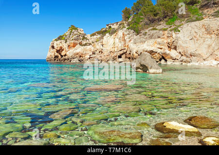 Cala Deia beach Majorca Mallorca Spain Stock Photo