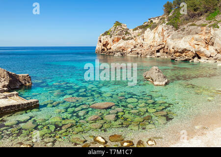 Cala Deia beach Majorca Mallorca Spain Stock Photo