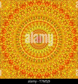 Orange seamless triangle mosaic tile kaleidoscope mandala wallpaper pattern Stock Vector