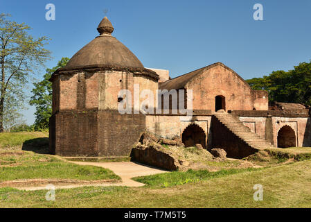 The Talatal Ghar the grandest examples of Tai Ahom architecture located close the Sivasagar Town, Assam India. Stock Photo