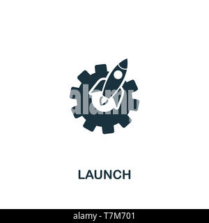 Launch icon. Premium style design from startup collection. UX and UI. Pixel perfect launch icon for web design, apps, software, printing usage. Stock Photo