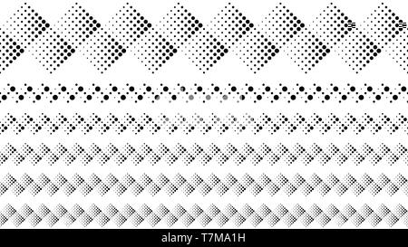 Pattern Seperated Abstract circle pattern page separator line decoration set from colored ...