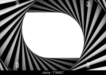Black and white spiral Stock Photo
