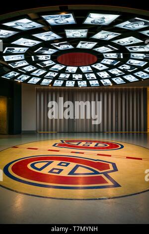 Canada, Quebec, Montreal, Bell Centre, Montreal Canadiens Hall of Fame, in arena of Montreal hockey team Stock Photo