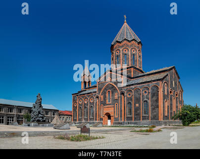 Church of the Holy Saviour being reconstructed after earthquake in 1988y. Gyumri, Armenia  Stock Photo