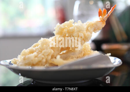 Tempura Fried shrimp Japanese style Stock Photo