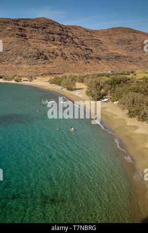 Greece, Cyclades islands, Serifos, Sikamia Beach Stock Photo