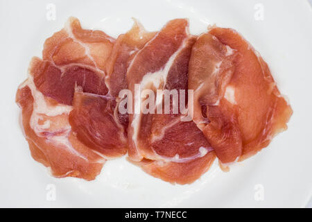 Meat, pork, slices pork loin on a white background  High resolution image gallery. Stock Photo