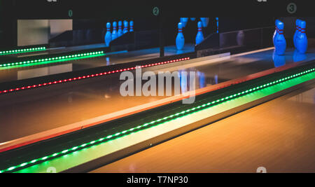 Colorful bowling evening in Amsterdam, The Netherlands Stock Photo