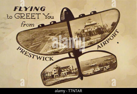 Prestwick Airport postcard Stock Photo