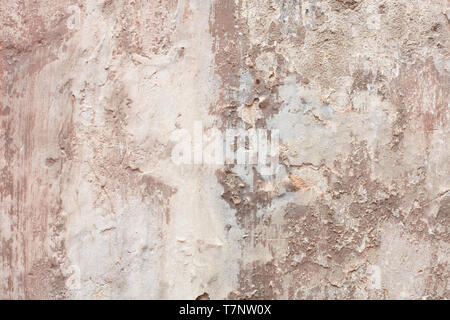 Old beige chipped wall texture background Stock Photo