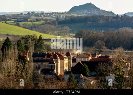 Castle of Parentignat, Puy de Dome department, Auvergne Rhone Alpes, france, Europe Stock Photo