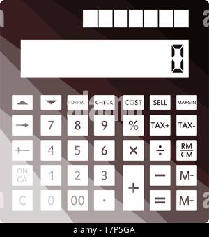 Statistical Calculator Icon. Flat Color Ladder Design. Vector Illustration. Stock Vector