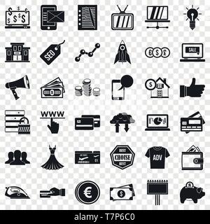 Buy in internet icons set, simple style Stock Vector