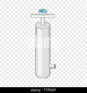 Pump with pressure gauge icon, cartoon style Stock Vector