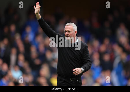 Manager of Ipswich Town, Paul Lambert waves to the Ipswich Town fans - Ipswich Town v Leeds United, Sky Bet Championship, Portman Road, Ipswich - 5th May 2019  Editorial Use Only - DataCo restrictions apply Stock Photo