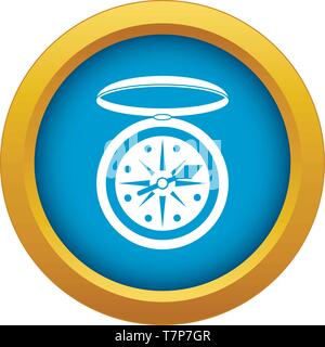 Compass icon blue vector isolated Stock Vector