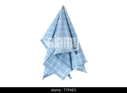 Folded fabric napkin isolated on white background Stock Photo