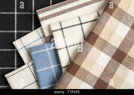 Fabric napkins as background, space for text Stock Photo