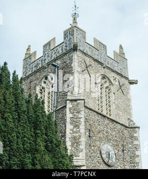 The church of St Mary and St Peter in Kelsale, Suffolk, restored by Edward Schröder Prior Stock Photo