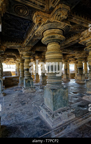 Old Hindu temple Nagareshvara of god Shiva at Bankapura Stock Photo