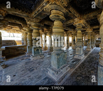 Old Hindu temple Nagareshvara of god Shiva at Bankapura Stock Photo