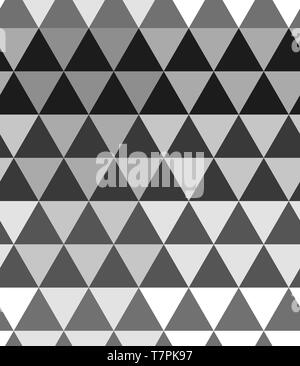 Monochrome halftone Seamless pattern background. Abstract triangle texture Stock Vector