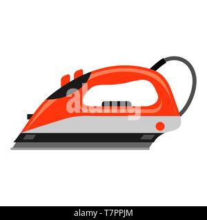 Icon of iron. Home appliance flat illustration. Stock Vector