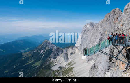 The Path To Nothingness on the Hoher Dachstein, Austria, Europe. Stock Photo