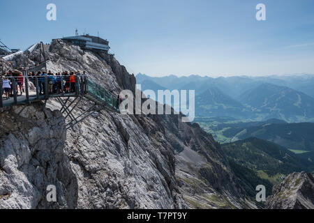 The Path To Nothingness on the Hoher Dachstein, Austria, Europe. Stock Photo