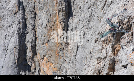 The Path To Nothingness on the Hoher Dachstein, Austria, Europe. Stock Photo