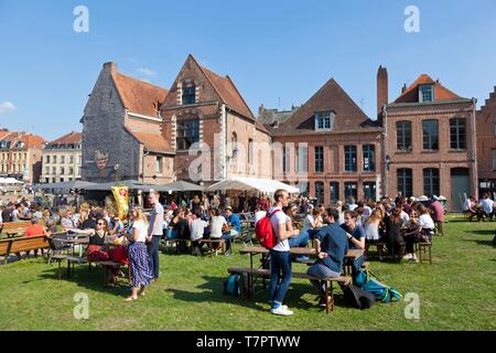 France, Nord, Lille, braderie of Lille, ilot Comtesse in the neighborhood of Lille Stock Photo