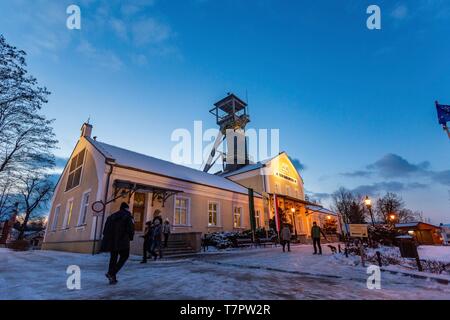 Poland, Wieliczka, near Krakow, salt mines, mine building, mine entrance and museum Stock Photo