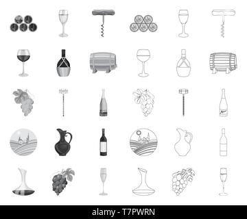 aging,alcohol,alcoholmeter,art,barrel,barrels,bottle,bunch,champagne,clay,collection,cork,corkscrew,decanter,design,drink,equipment,fermentation,glass,grape,grapes,harvest,icon,illustration,isolated,jug,lodge,logo,manufacturing,materials,mono,outline,product,production,raw,red,set,sign,storage,symbol,variety,vector,vineyard,vineyards,web,white,wine,yellow Vector Vectors , Stock Vector