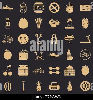 Measure icons set, simle style Stock Vector
