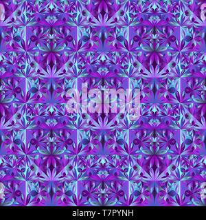 Polygonal seamless triangular flower pattern background design Stock Vector